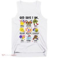 God Says I Am.. Christian Inspiration Retro Natural Infant Tank Top thumb 0