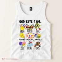 God Says I Am.. Christian Inspiration Retro Natural Infant Tank Top thumb 2