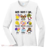 God Says I Am.. Christian Inspiration Retro Natural Infant Women's Long Sleeve Shirt thumb 0