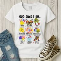 God Says I Am.. Christian Inspiration Retro Natural Infant Women's T-Shirt thumb 3