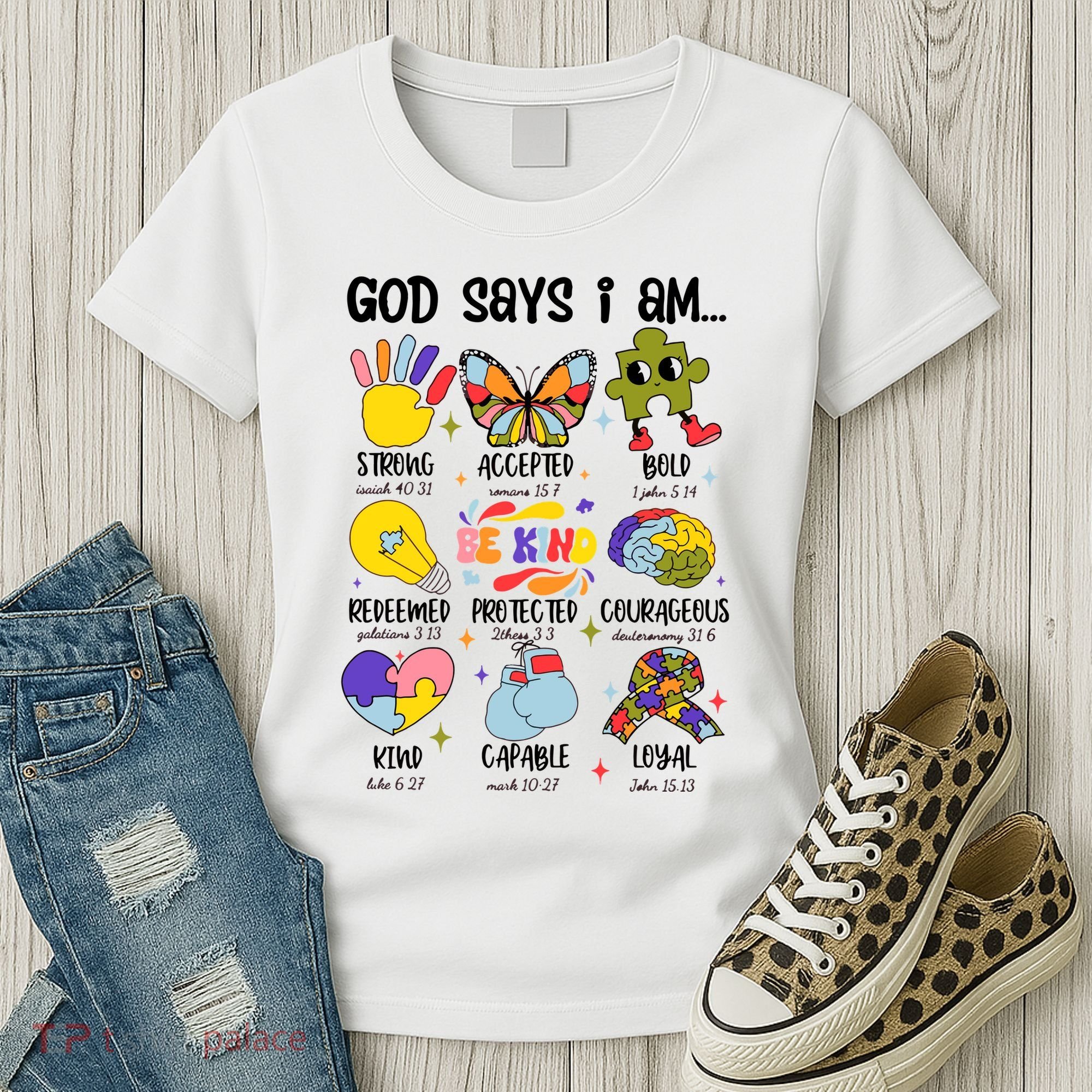 God Says I Am.. Christian Inspiration Retro Natural Infant Women's T-Shirt