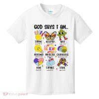 God Says I Am.. Christian Inspiration Retro Natural Infant Kids T-Shirt thumb 0
