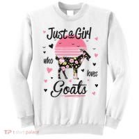 Goat Shirts Just A Girl Who Loves Goats Sweatshirt thumb 0