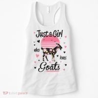 Goat Shirts Just A Girl Who Loves Goats Women's Tank Top thumb 0
