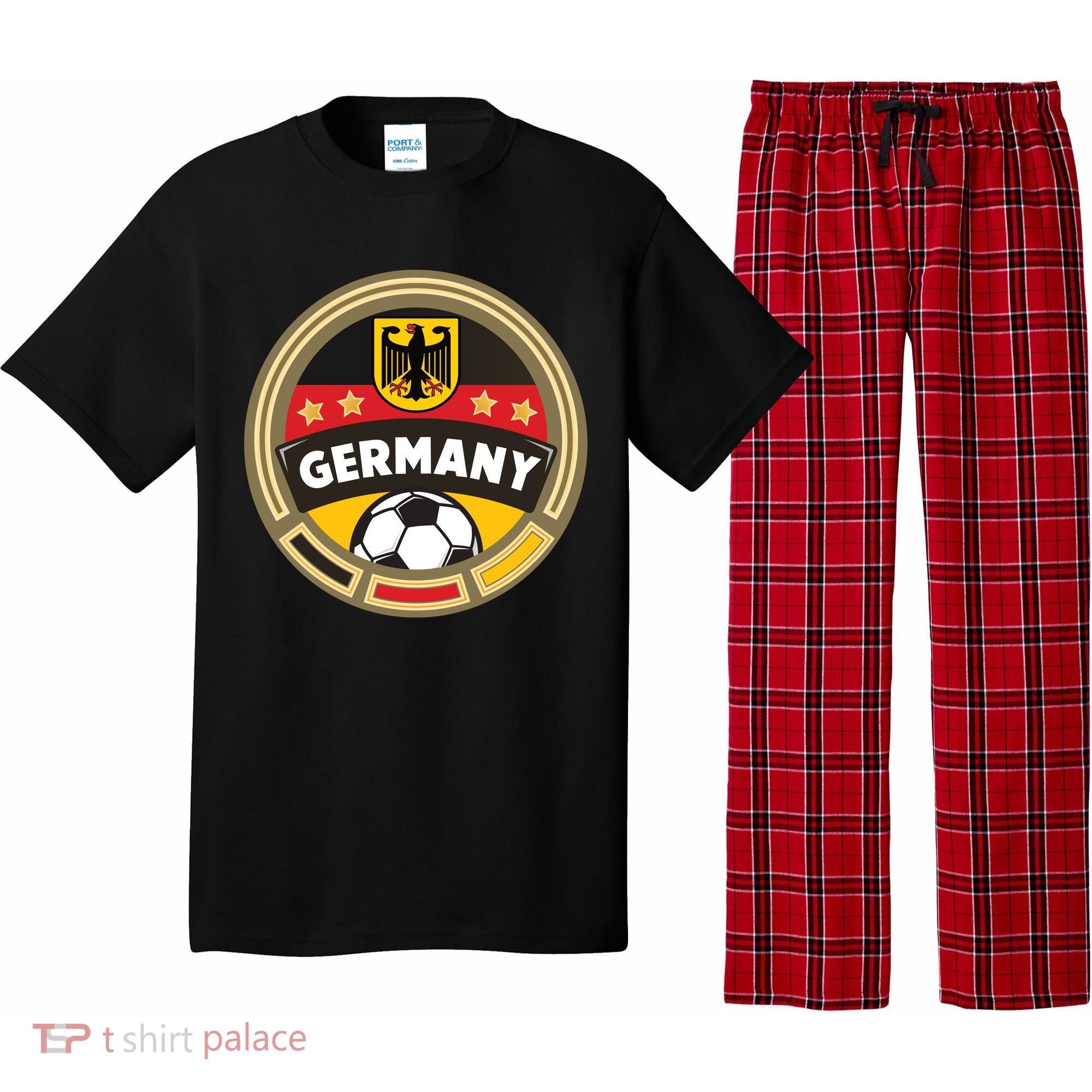 Germany Soccer Jersey German Soccer Team Logo Pajama Set