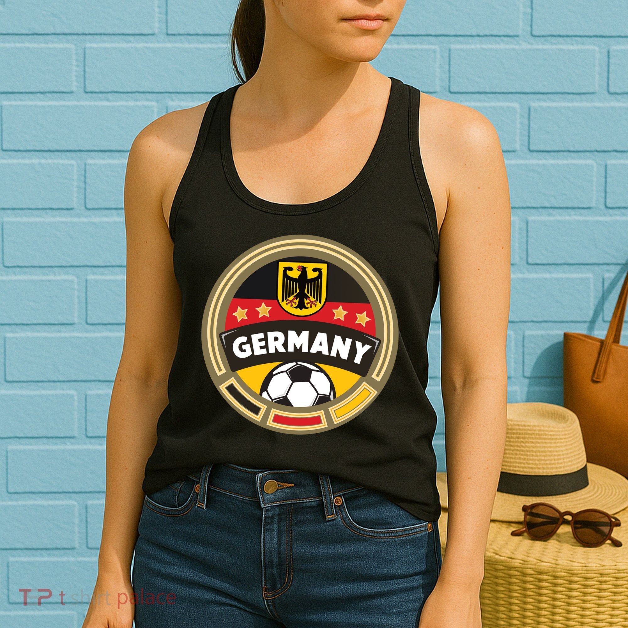 Germany Soccer Jersey German Soccer Team Logo Women's Tank Top