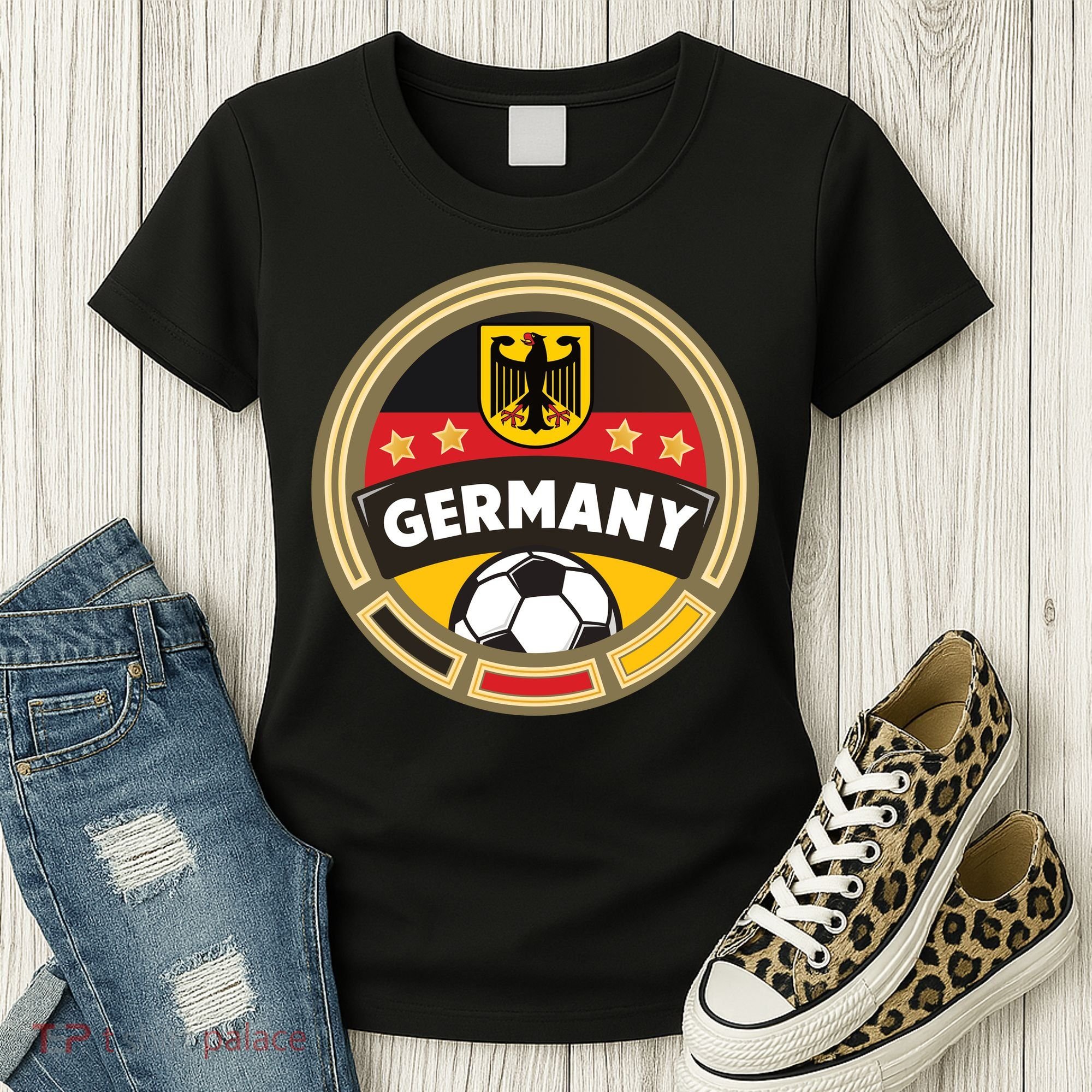 Germany Soccer Jersey German Soccer Team Logo Women's T-Shirt