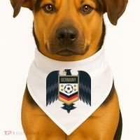 Germany Soccer Jersey German Soccer Team Eagle USA-Made Doggie Bandana thumb 1