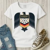 Germany Soccer Jersey German Soccer Team Eagle Women's T-Shirt thumb 3