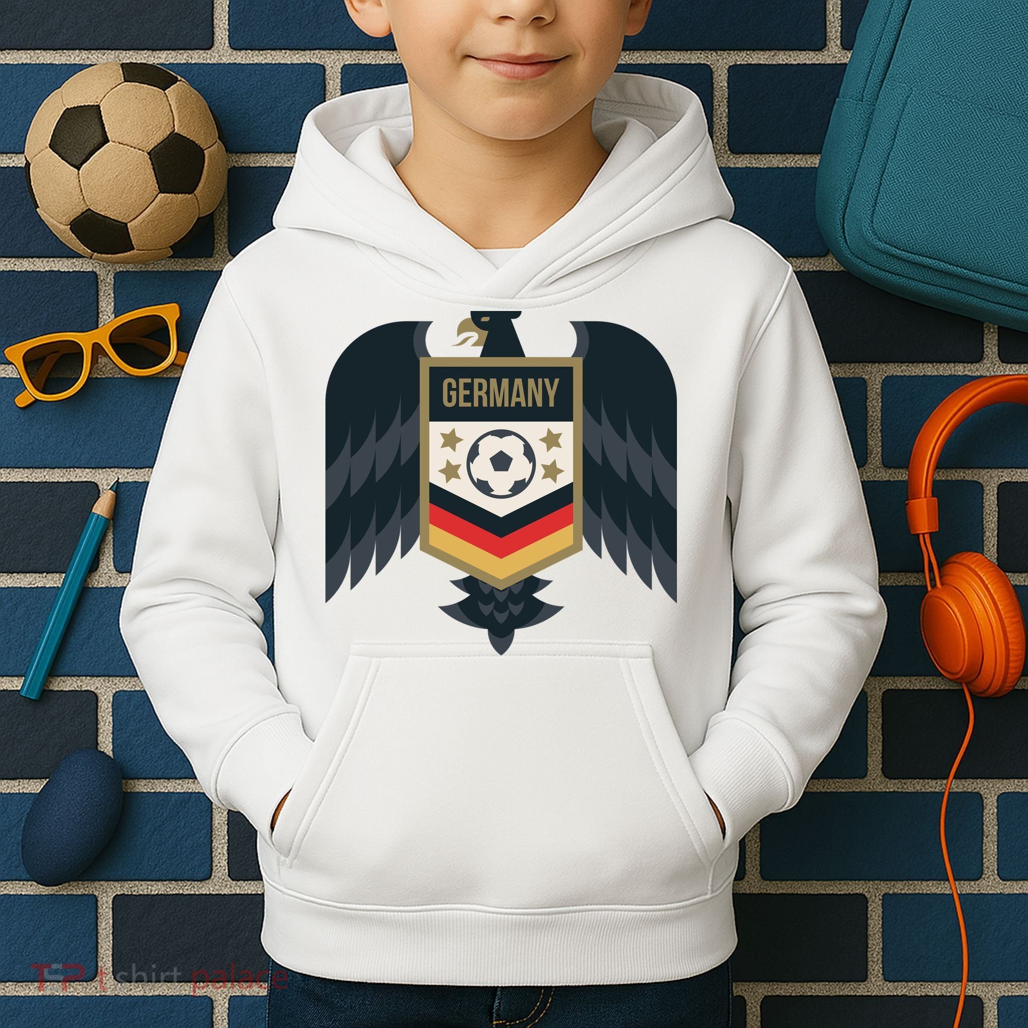 Germany Soccer Jersey German Soccer Team Eagle Kids Hoodie