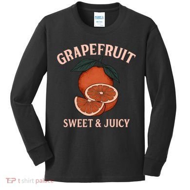 Grapefruit Sweet & Juicy Kids Long Sleeve Shirt