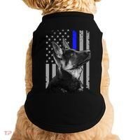 Ger Shepherd K9 Unit Thin Blue Line Flag Police Gift Doggie Tank thumb 0