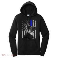 Ger Shepherd K9 Unit Thin Blue Line Flag Police Gift Women's Hoodie thumb 0