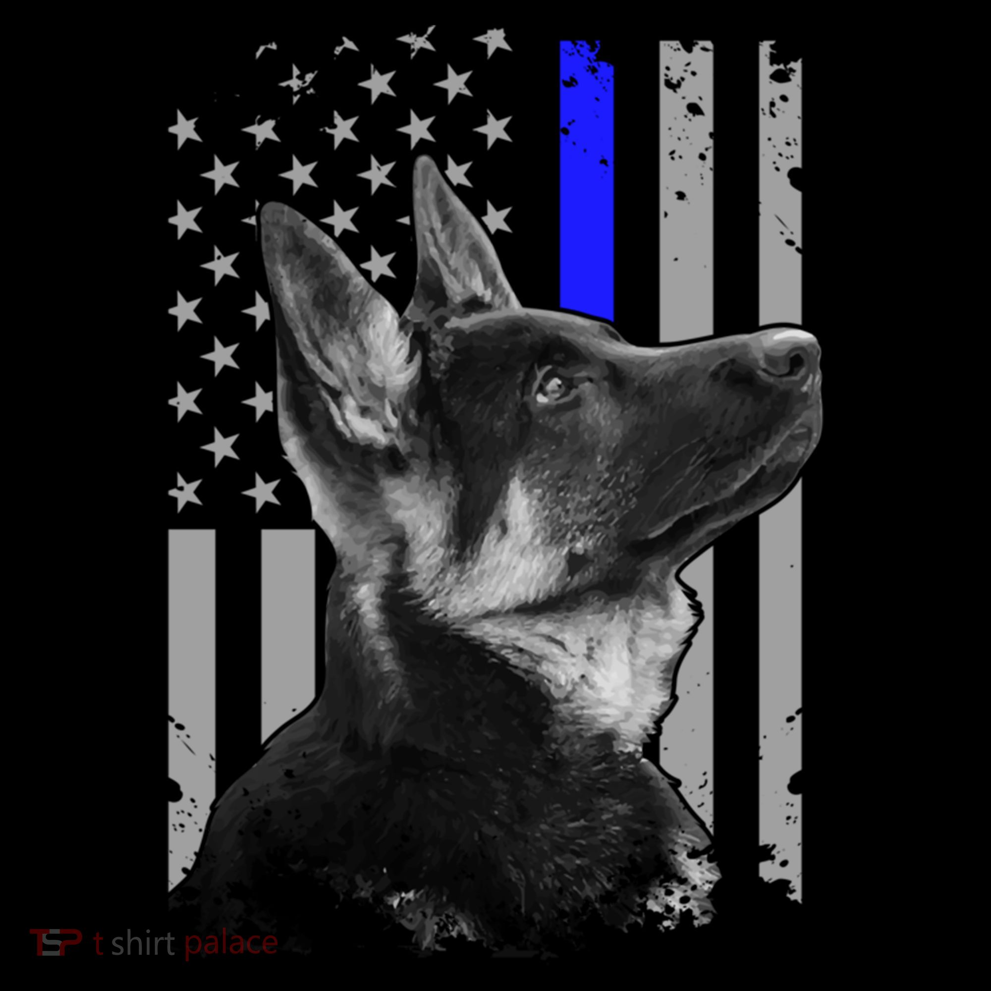 Ger Shepherd K9 Unit Thin Blue Line Flag Police Gift Women's Hoodie