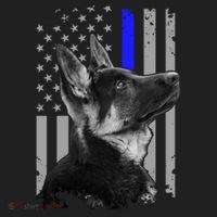 Ger Shepherd K9 Unit Thin Blue Line Flag Police Gift Hat thumb 2