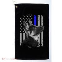 Ger Shepherd K9 Unit Thin Blue Line Flag Police Gift Golf Towel thumb 0