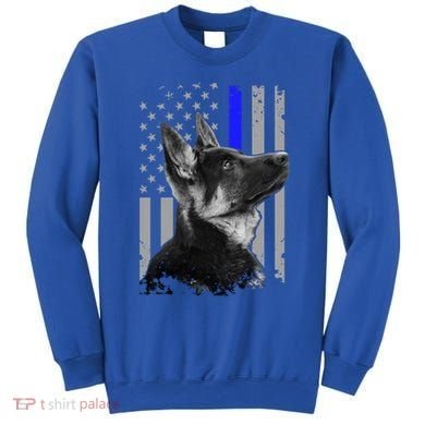 Ger Shepherd K9 Unit Thin Blue Line Flag Police Gift Sweatshirt