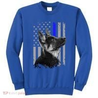 Ger Shepherd K9 Unit Thin Blue Line Flag Police Gift Sweatshirt thumb 0