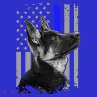 Ger Shepherd K9 Unit Thin Blue Line Flag Police Gift Button thumb 1