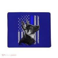 Ger Shepherd K9 Unit Thin Blue Line Flag Police Gift Mousepad thumb 0