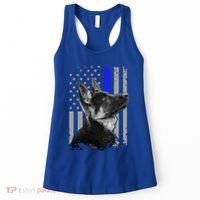 Ger Shepherd K9 Unit Thin Blue Line Flag Police Gift Women's Tank Top thumb 0