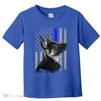 Ger Shepherd K9 Unit Thin Blue Line Flag Police Gift Toddler T-Shirt thumb 0