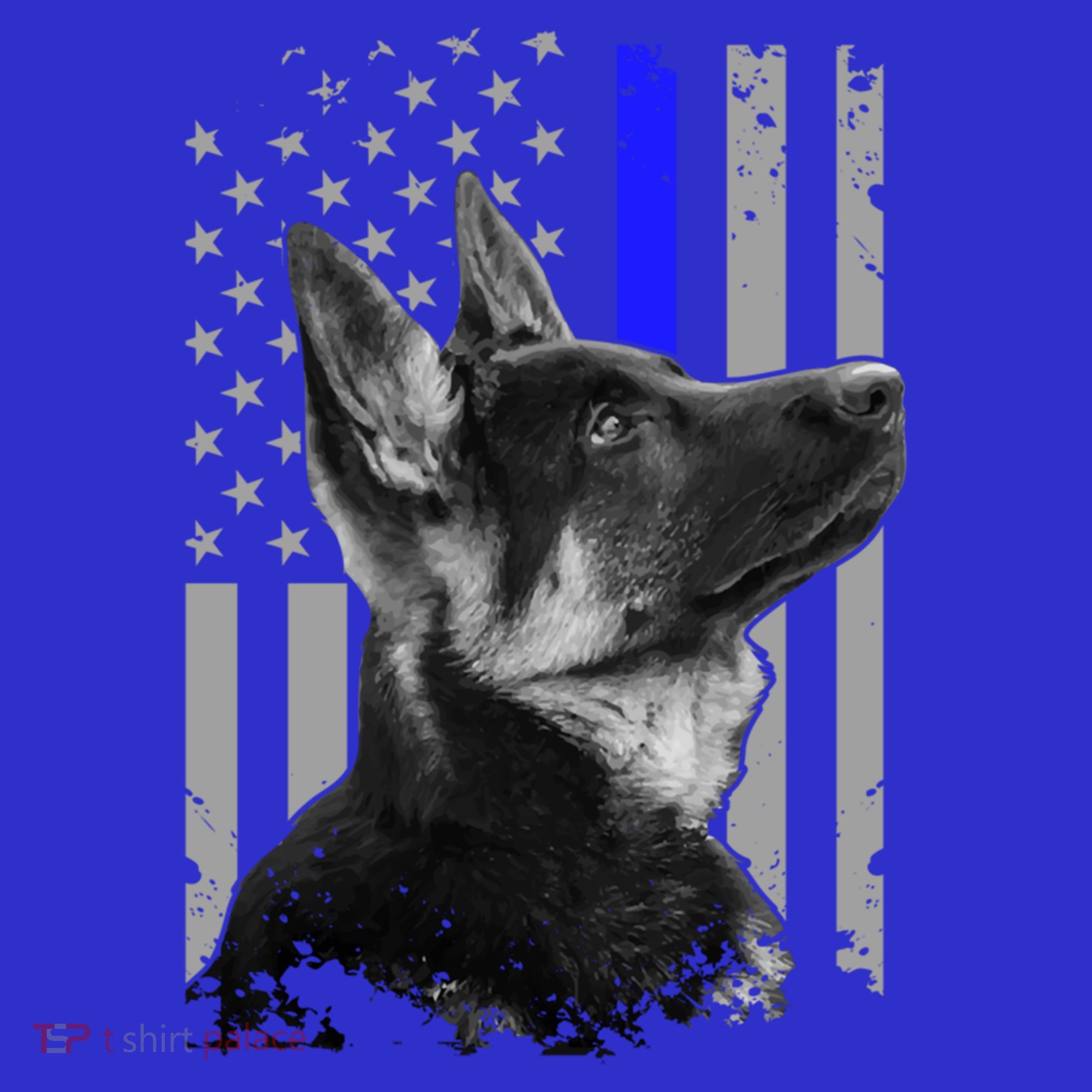 Ger Shepherd K9 Unit Thin Blue Line Flag Police Gift Women's Long Sleeve Shirt