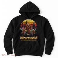 Grandpa Squatch Like A Grandpa Just Way More Squatchy Retro Hoodie thumb 0