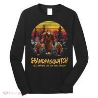 Grandpa Squatch Like A Grandpa Just Way More Squatchy Retro Long Sleeve Shirt thumb 0