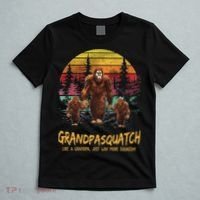 Grandpa Squatch Like A Grandpa Just Way More Squatchy Retro T-Shirt thumb 5