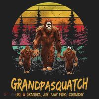 Grandpa Squatch Like A Grandpa Just Way More Squatchy Retro Beanie thumb 2