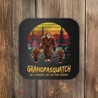 Grandpa Squatch Like A Grandpa Just Way More Squatchy Retro Coaster thumb 0