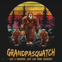 Grandpa Squatch Like A Grandpa Just Way More Squatchy Retro Women's Hoodie thumb 2