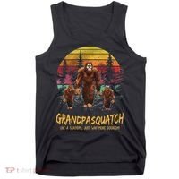 Grandpa Squatch Like A Grandpa Just Way More Squatchy Retro Tank Top thumb 0