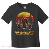 Grandpa Squatch Like A Grandpa Just Way More Squatchy Retro Toddler T-Shirt thumb 0