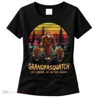 Grandpa Squatch Like A Grandpa Just Way More Squatchy Retro Women's T-Shirt thumb 0