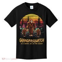 Grandpa Squatch Like A Grandpa Just Way More Squatchy Retro Kids T-Shirt thumb 0