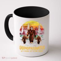 Grandpa Squatch Like A Grandpa Just Way More Squatchy Retro Coffee Mug thumb 0