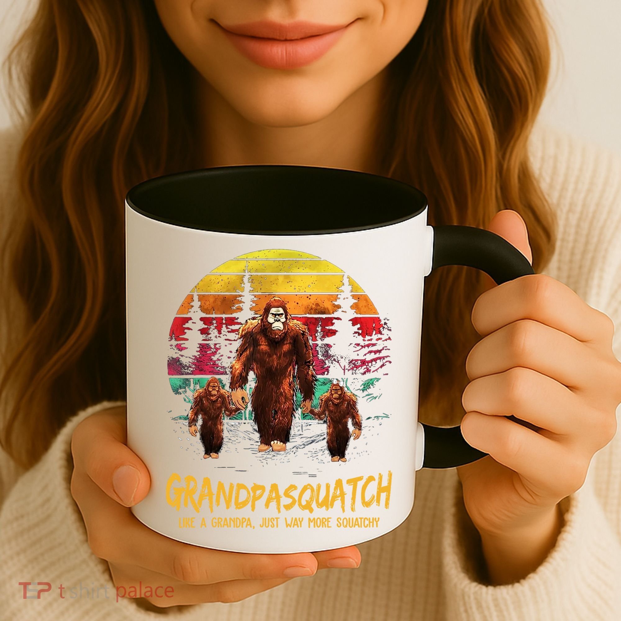 Grandpa Squatch Like A Grandpa Just Way More Squatchy Retro Coffee Mug