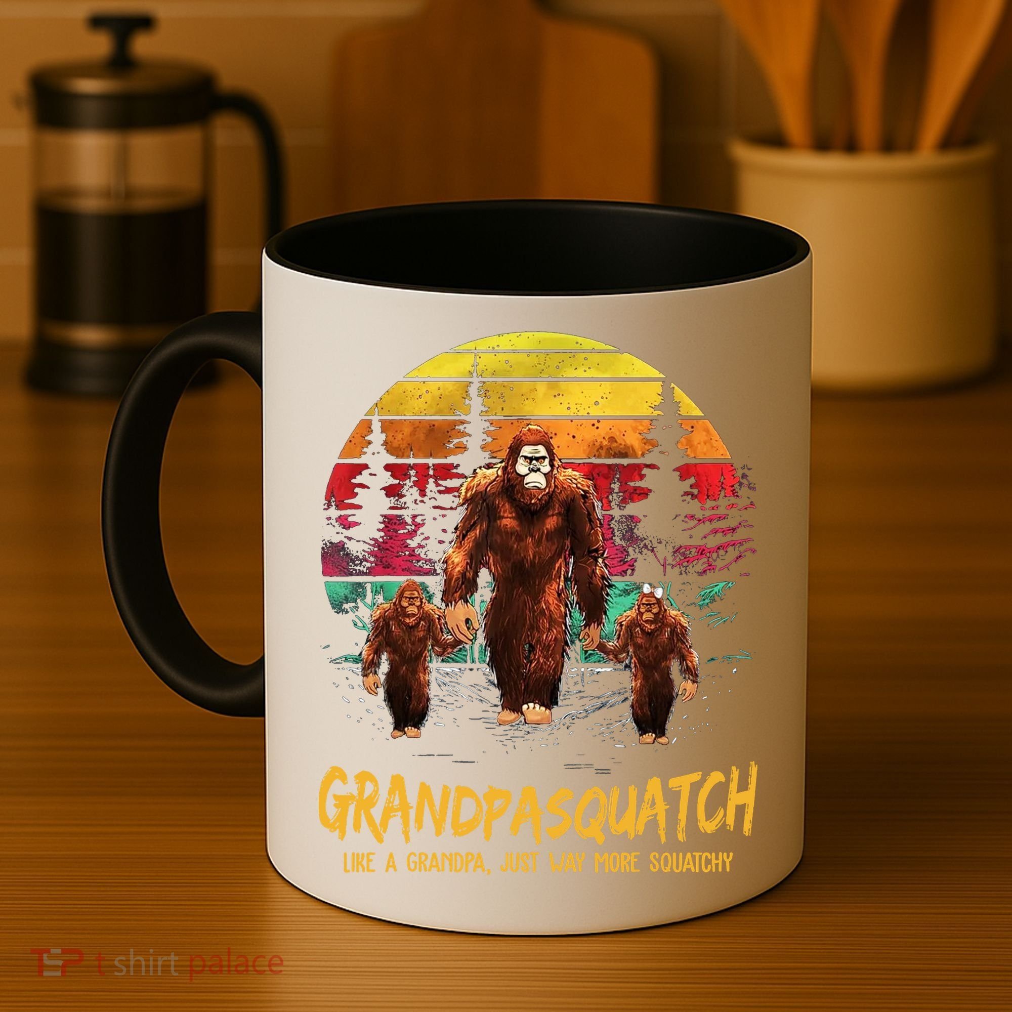 Grandpa Squatch Like A Grandpa Just Way More Squatchy Retro Coffee Mug