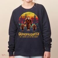 Grandpa Squatch Like A Grandpa Just Way More Squatchy Retro Women's Sweatshirt thumb 0