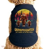 Grandpa Squatch Like A Grandpa Just Way More Squatchy Retro Doggie Tank thumb 0