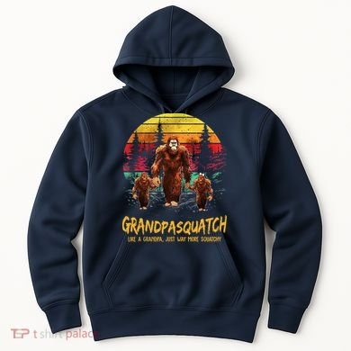 Grandpa Squatch Like A Grandpa Just Way More Squatchy Retro Hoodie