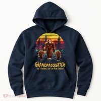 Grandpa Squatch Like A Grandpa Just Way More Squatchy Retro Hoodie thumb 0