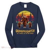 Grandpa Squatch Like A Grandpa Just Way More Squatchy Retro Long Sleeve Shirt thumb 0