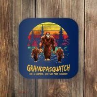 Grandpa Squatch Like A Grandpa Just Way More Squatchy Retro Coaster thumb 0