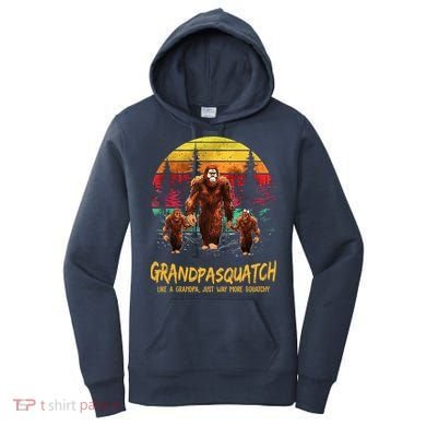 Grandpa Squatch Like A Grandpa Just Way More Squatchy Retro Women's Hoodie