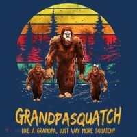 Grandpa Squatch Like A Grandpa Just Way More Squatchy Retro Women's Hoodie thumb 2