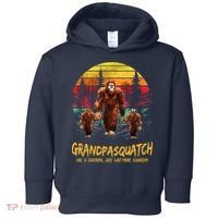 Grandpa Squatch Like A Grandpa Just Way More Squatchy Retro Toddler Hoodie thumb 0