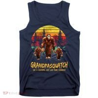 Grandpa Squatch Like A Grandpa Just Way More Squatchy Retro Tank Top thumb 0